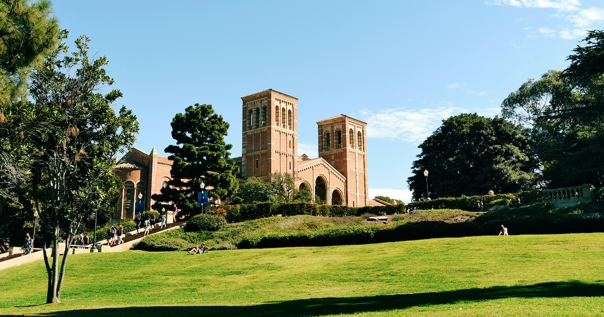 Royce Hall and Wilson Plaza at UCLA campus